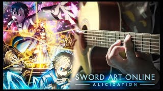 Sword Art Online ALICIZATION OP  ADAMAS  FINGERSTYLE GUITAR COVER [upl. by Laro]