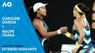 Caroline Garcia v Naomi Osaka Extended Highlights  Australian Open 2024 First Round [upl. by Tobias]