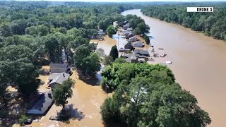 Videos shows extreme flooding in Mountain Island Lake North Carolina [upl. by Melas680]