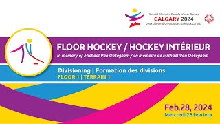 Special Olympics Canada CALGARY 2024 🏒 Floor Hockey  Floor 1 20240228 [upl. by Ataga]