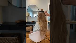 shorts how to apply GENIUS WEFTS professionally hairextensions clipinsfornaturalhair geniusweft [upl. by Abisha740]