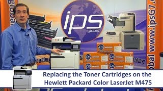 HP M475  Replacing the Toner Cartridges [upl. by Jaime]