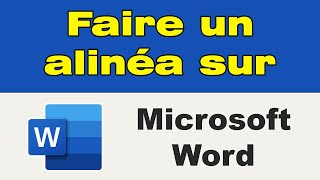 Comment faire un alinéa sur Word [upl. by Merilee]