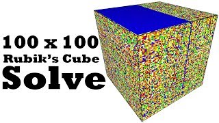 AI Solves a 100 x 100 Rubiks Cube [upl. by Ecinert]