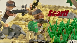 Lego Star Wars Moc on Scarif deutschgerman HQ [upl. by Ronnoc]