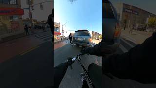 Worst timing ever jaywalking brakeless citycycling fixedgearbike [upl. by Eolc]