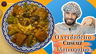 ✅PASSO A PASSO como fazer o verdadeiro cuscuz marroquino com legumes tradicional simples fácil [upl. by Nahsin]