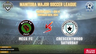 November 20th WSF Div 4 Mecs FC vs Crescentwood Saturday [upl. by Rivy]