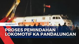 KAI Daop 8 Surabaya Gunakan Crane untuk Pindahkan Lokomotif KA Pandalungan [upl. by Boyt213]