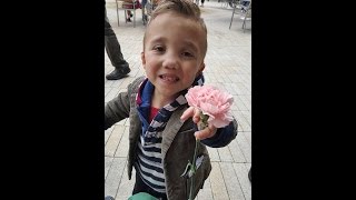 Flowers For Smiles Grant with Dwarfism age 7 [upl. by Osrick]