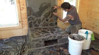 Building a 3 x 10 NATURAL STONE HEARTH for 50 Part 2 [upl. by Lua]