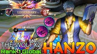 Legendary Hanzo Powerful Demon Blood  Top 1 Global Hanzo by THE WOLFX2  Mobile Legends [upl. by Yboj]