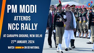 PM Modi attends Annual NCC Rally at Cariappa Parade Ground in Delhi [upl. by Laundes]