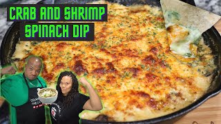 How to Make the BEST Crab And Shrimp Seafood Spinach Dip Recipe Perfect for Game Day [upl. by Ttreve]