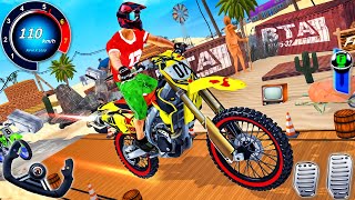 Bike Stunt Mega Ramp Racer 3D  Extreme Motocross Dirt Bike Racing  Android GamePlay [upl. by Eidna]