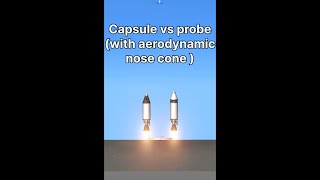 Capsule vs probe with aerodynamic nose cone in  sfs spaceflightsimulator shorts [upl. by Elleinnad]