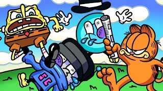 We Get Beat Up by SpongeBob and Garfield in Nickelodeon AllStar Brawl 2 [upl. by Ailedamla]