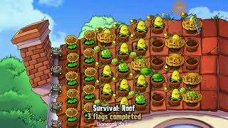 Plants vs Zombies SURVIVAL ROOF  Sobrevivendo no Telhado Flags 1 2 3 4 e 5  parte 5 [upl. by Ainig]