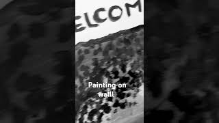 Black and white painting on wall music hiphop dance artist naruto [upl. by Vastha]