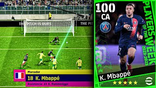 NOVO MBAPPE 100 MELHOR ATACANTE DA SEMANA NO EFOOTBALL 2024 MOBILE [upl. by Jamieson655]