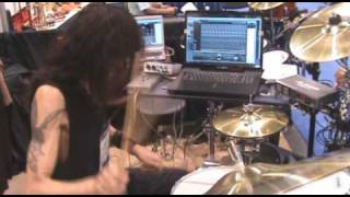 NAMM 2009 Pete Sandoval triggers Superior Drummer 20 [upl. by Afatsom]