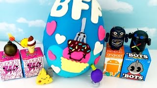 Huge PlayDoh KidRobot BFFs Surprise Egg Bots Android Blind Box [upl. by Nide]