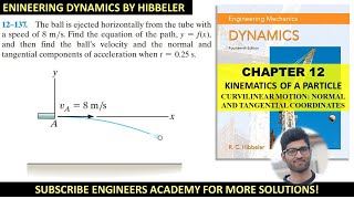 12137  Curvilinear Motion  Engineering Dynamics Hibbeler 14th Edition  Engineers Academy [upl. by Adrian235]