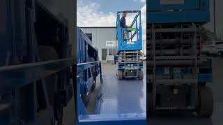 Loading a scissor lift is easy with Airtow Trailers [upl. by Nira]