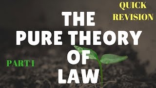 Pure Theory Part I  QUICK REVISION Jurisprudence [upl. by Gaskins]