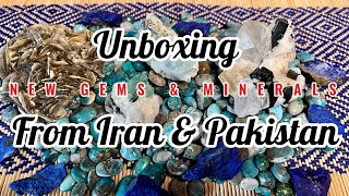 Unboxing Gems amp Specimens from Iran amp Pakistan Including Turquoise amp Aquamarine [upl. by Dloreg]