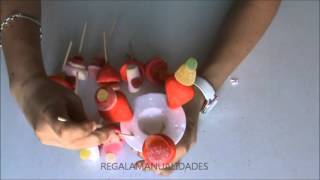 Cómo hacer un ramo de golosinas How to do make a candy bouquet [upl. by Pears]