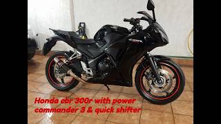 Honda cbr 300r power commander 3 amp quick shifter [upl. by Pickett]