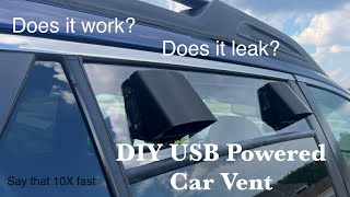 DIY Window Vent Fan For Car Camping [upl. by Oralla]