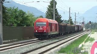 Zugfahrten auf der Arlbergbahn im Bahnhof Stams [upl. by Maressa]