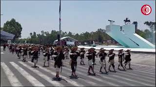 Recordando a zacapoaxtlas y xochiapulcas de Puebla desfila contingente del Batallón de la GN [upl. by Hurst]