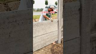 Install concrete prefabricated board walls craft [upl. by Ateiluj]