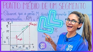 PONTO MÉDIO DE UM SEGMENTO  Geometria analítica  FÓRMULA E EXERCÍCIOS [upl. by Seyler]