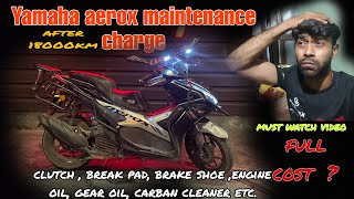 yamaha aerox maintenance charge after 18000km palvishnuvlog aerox155 [upl. by Irollam547]