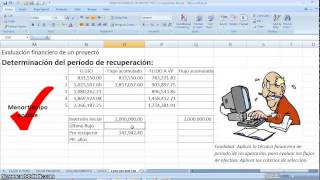 Proyectos de inversión Videotutorial cálculo del período de recuperación [upl. by Ecirbaf121]