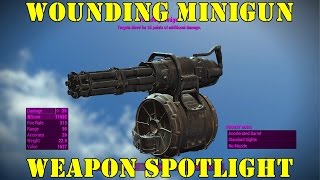 Fallout 4 Weapon Spotlights Wounding Minigun [upl. by Casimire]