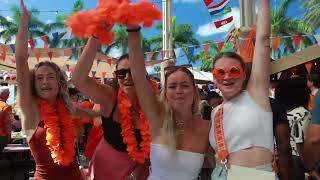 EK Voetbal 2024 feest op het Oranjeplein in Aruba [upl. by Fanestil]