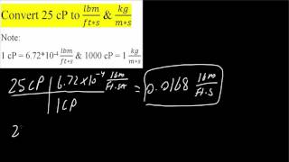 Convert centipose to lbmfts amp kgms [upl. by Grady]