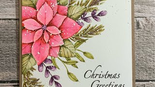 A one layer Christmas card using Sweet poppy stamps video 12 [upl. by Acissev]