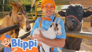 Blippis Farm Animal Adventure  Best Animal Videos for Kids  Kids Songs and Nursery Rhymes [upl. by Enwad]