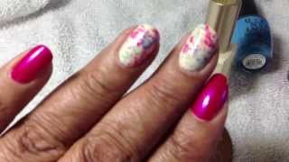 EASY splatter nails tutorial NO MESS [upl. by Elon576]