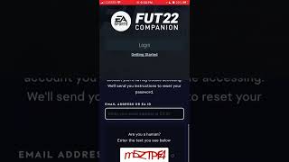 How to LOG IN with EA ACCOUNT to FIFA FUT 22 COMPANION APP [upl. by Winfred983]