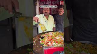 Delhi style chole kulche in Pune Address  z bridge jm road Pune [upl. by Anaeirb195]