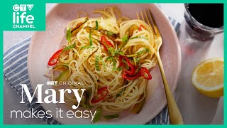 Zucchini Capellini Recipe  Mary Makes It Easy [upl. by Ginny]