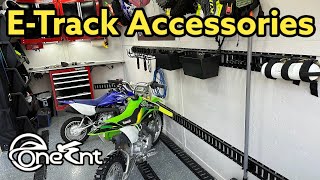 Enclosed Cargo Trailer Etrack Accessories  The Best Way To Secure Dirt Bikes  Onesnt [upl. by Ynwat285]