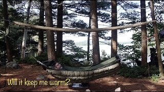 Trying a Hammock Gear Incubator underquilt on Warbonnet Ridgerunner hammock [upl. by Sile]